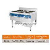 6 Heads 2KW Each Wok Commercial Industrial Electronic Induction Cooker Cooktop With Stainless Steel M635 thumbnail-2