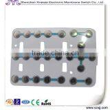 Metal Dome Embossed Keys Clear Polyester Over Laminate Conductive Silver Ink Circuit Printing