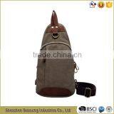 High Desity Washing Canvas Day Backpack Sling Bag thumbnail-4