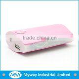 Personalized Logo Free Carry LED Flash Portable Phone Power Bank Charger for Promotional Gift