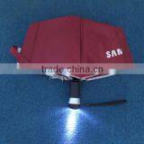 Factory Wholesale Custom 3 Folding Led Umbrella