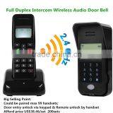 Full duplex intercom wireless audio door phone Wireless audio door bell for villa and apartments