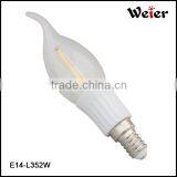 Dimmable 110V/220V 2W C35 E14 Led Filament