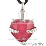 Rose Heart Stone 316l Stainless Steel Jewelry Cremation Ashes Pendant