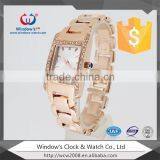 Luxury Diamonds Slim Stone Quartz Watch Plated Rose Gold Women Bracelet Watch thumbnail-3