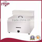 1-Tank 2-Basket Gas Fish and Chips Fryers