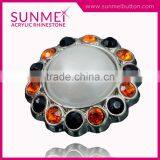 Taiwan Eco Products Colored Rhinestone Shirt Pearl Button With Shank
