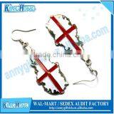Fashion Enamel Metal Earring Stand With National Flag Design thumbnail-5