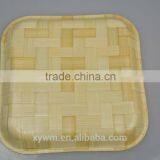 Woven Bamboo Home Basics Serving Tray With Different Decorative thumbnail-6