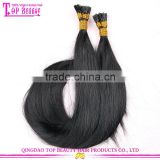 Wholesale i tip hair full cuticle hight quality keratin u tip hair/flat tip/i tip hair extensions wholesale