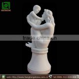 White Marble Statue of Mother and Child