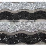 Latest Black and Silver Wave Sequin Pattern Textile Fabric, Sequin Fabric Textile for Home Textile thumbnail-3