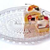 Crystal Acrylic Round Fruit Dish Round Diamond Compote Plastic Fruit Display Stand