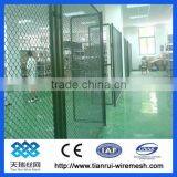 Lowest Price !woven Mesh Fence, Pvc Coated Chain Link Fence ,protection Mesh Fence for Playground,garden,zoo,building.