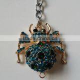 Wholesale Decorative Rhinestones Jewelled Spider Metal Alloy Key Chain thumbnail-1