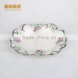 China New Style Ceramic Plates,stocks Golden Ceramic Snack Plate thumbnail-3