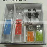 Clear Square Glass Spice Jar Set With Bottle and Jar in Pvc Box thumbnail-1