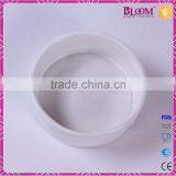 White Glazed Round Ceramic Pet Food Bowl thumbnail-5