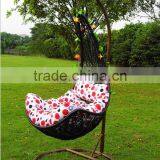 Unique Egg Shape Outdoor Single Seat Hanging Garden Swing