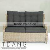 Driago Wicker Sofa- Outdoor Rattan Bench- Patio Brown Wicker Bench thumbnail-2