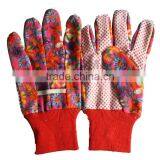 NMSAFETY Colorful Garden Gloves With Dots Cotton Work Hand Gloves Women Use thumbnail-1