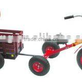Outdoor Toy/children Ride on Tricycle Toy TC1803F Red Trailer, Pneumatic Wheel thumbnail-1
