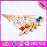 2016 Funny 6 Player Children Wooden Croquet for Outdoor Sports and Garden Game W01A170 thumbnail-5