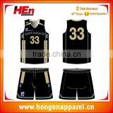 Hongen Apparel 2016 Best Basketball Jersey Design Custom America Coolmax Quick Dry Basketball Uniform thumbnail-1