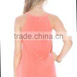 Lace Panel Gauze Tank Top Wholesale Designer Clothing thumbnail-2