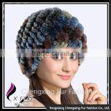 CX-C-189E 2016 New Genuine Rabbit Fur Women Winter European Style Hat Cap thumbnail-4