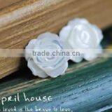 Seashell Rose Flower Earring, Hot Korea Earring Jewelry thumbnail-1