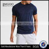 MGOO Manufacturer Offered Blue Color Dry Fit Plain T-shirts Mens Short Sleeve Sports T Shirt thumbnail-1