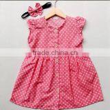 Little Girls Cotton Frock Designs Dress Baby Girls Polka Dot Sleeveless Casual Party Wear Dress Wholesale thumbnail-2