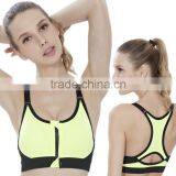 Zm10837a Fashion Wireless Fitness Bra Shakeproof Sports Underwear Yoga Bra With Zipper thumbnail-4