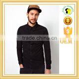 Western Slim Fit Pitch Black Denim Shirt thumbnail-1