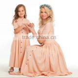 Maxi Dresses Long Button Down Dress Shirt Dresses Women Lady For Mother And Daughter thumbnail-1