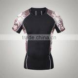 100% Polyester Short Sleeve Mens Slim Fit Bodybuilding Blank T Shirt Fashion Sports Jersey Tee thumbnail-3