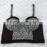 Mature Women Underwear Body Suit Corset Leopard Prints G-string Set OEM thumbnail-2