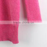 High Quality Plain Knit Deep V Neck 100% Cashmere Women Sweater thumbnail-3