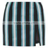 2017 OEM Summer Sexy Multi-color Vertical Striped Mini Skirt thumbnail-5