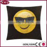 Emoticon Emoji Embroidered Sequin Pillow Cushion Cover thumbnail-4