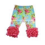 Summer Baby Girls Fashion Design Beautiful Patterns Raglans Ruffle Shirt Children Pants Clothing Sets Wholesale Kids 2 Pcs Set thumbnail-3