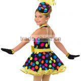 2017 New !!-girls Colorful Dot Yellow Kids Flower Girl Dress thumbnail-2