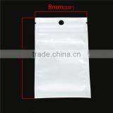 China Wholesale Rectangle White W/ Hang Hole BOPP Film Zip Lock Bags thumbnail-2