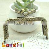 85mm 3.35inch Antique Brass Two Birds Kiss Lock Metal Handbag Purse Frame thumbnail-2