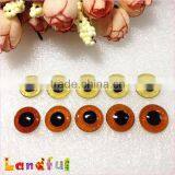 12mm Wool Needle Felted Animal Doll Black Tea Toy Glass Eyes thumbnail-2