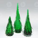 Wholesale China Cheap Green Glass Christmas Tree Figurines For Home Decor