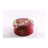 Printed Mini Round Metal Tin Box With Clear PVC Window , Cookie Tin Can thumbnail-1