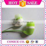 Cheap Promotion Green and White Colorful Silicone Micro Earphone With Rubber Cover thumbnail-6