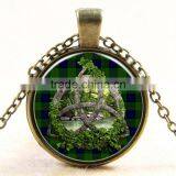 XP-TGN-LT-125 Free Sample Mandala Time Gemstone Round Glass Antique Gem Life Tree Charm Cabochon Necklace In Glass thumbnail-2